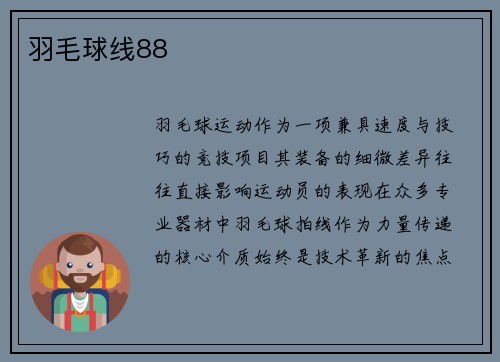羽毛球线88